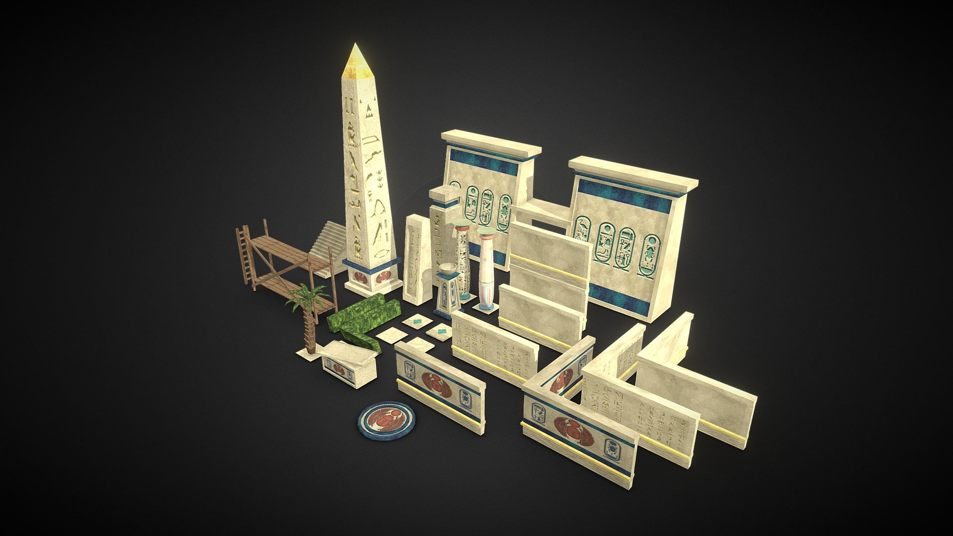 Egyptian tomb asset pack - Download Free 3D model by dreadwolf ...