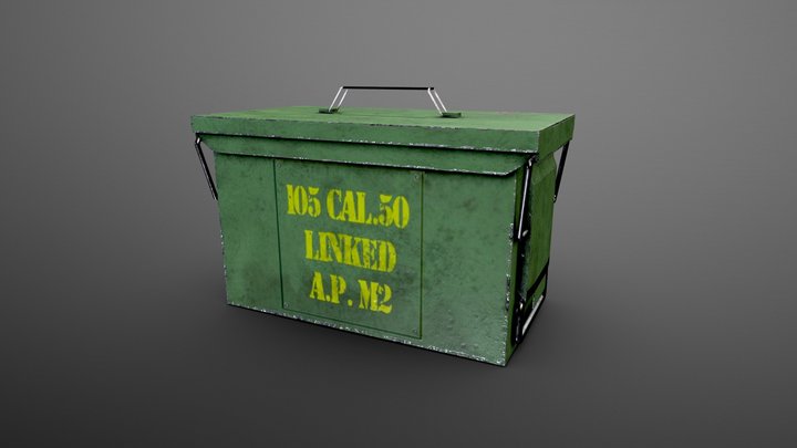 Military Grade Ammo Box - LowPoly 3D Model