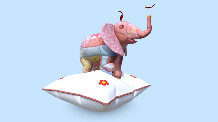 Quilted Elephant 3D Model