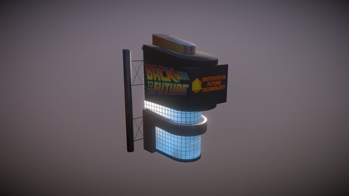 Back to the Future Entrance Sign 3D Model