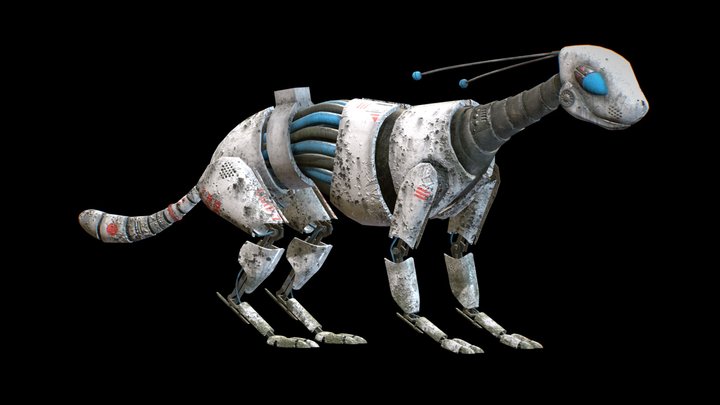 Robbo Doggo, a Post-Apocalyptic Robot Pet 3D Model