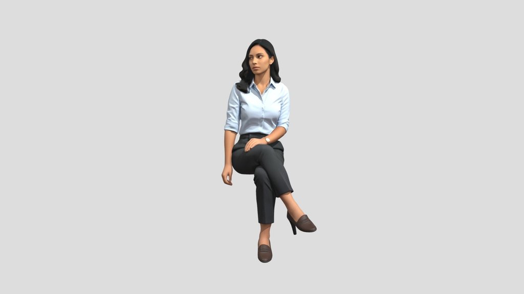 Businesswoman in a Floating Pose