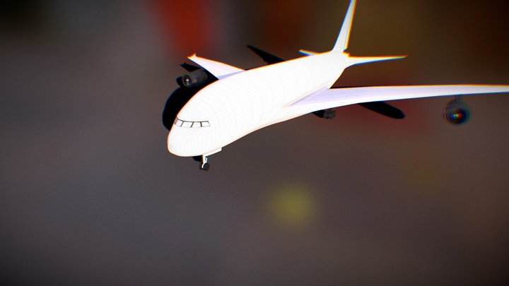 a380 air plane 3D Model