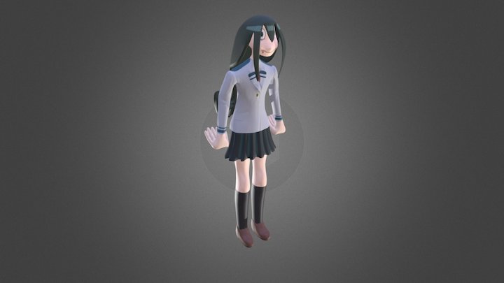 Tsuyu School Uniform My Hero Academia sculpt 3D Model