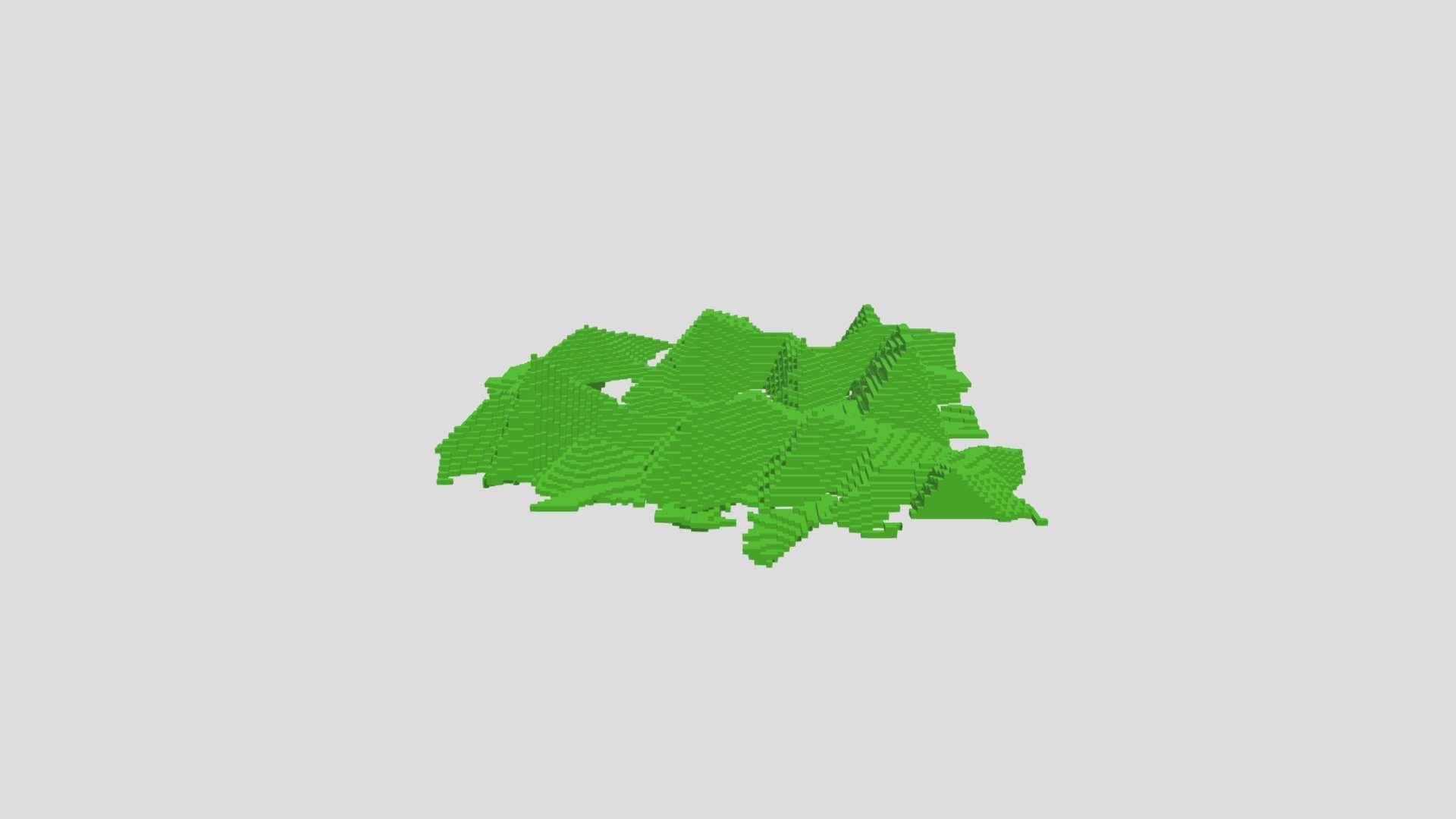 Terreno Do Minecraft Gerado No Blender