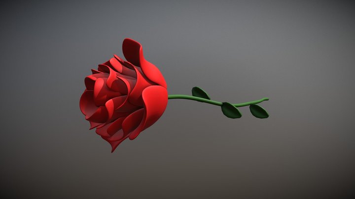 Rosa vermelha 3D Model