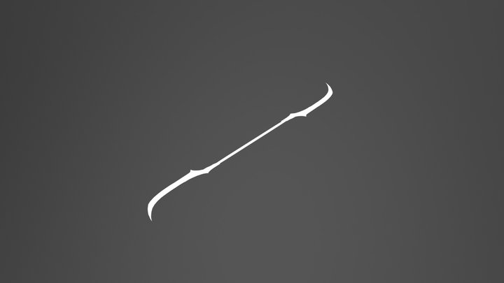Hobbit Elven Double Glaive (unpolished) 3D Model