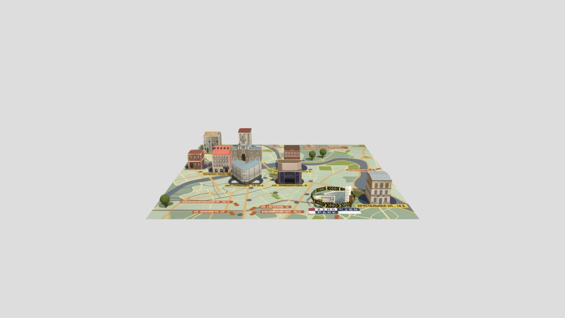 ITMO UNIVERSITY MAP. - 3D model by IGNOT [008fa80] - Sketchfab