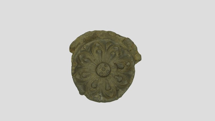 最上廃寺（紀の川市）　軒丸瓦 – Modello 3D gratuito STL