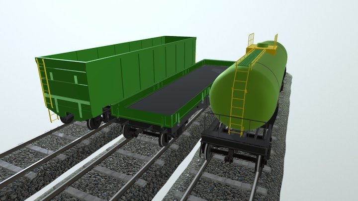 Wagons 3D Model