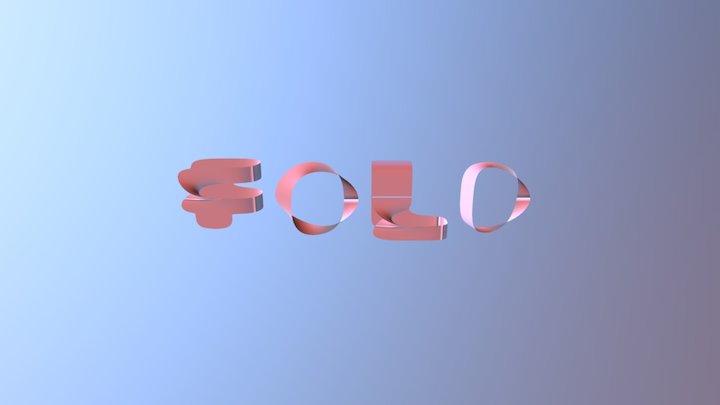 Font Folded 3D Model