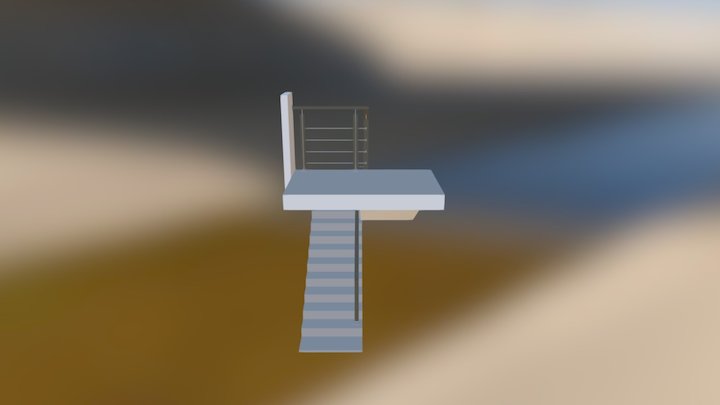 Modern Stairway 3D Model