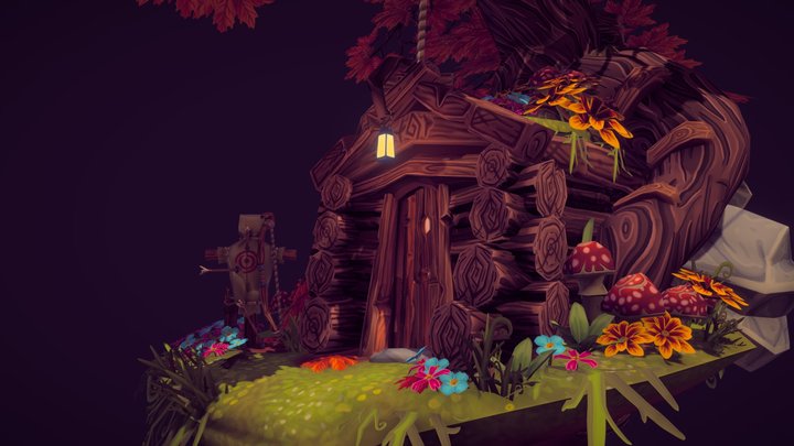 Hunters Cabin HR 3D Model