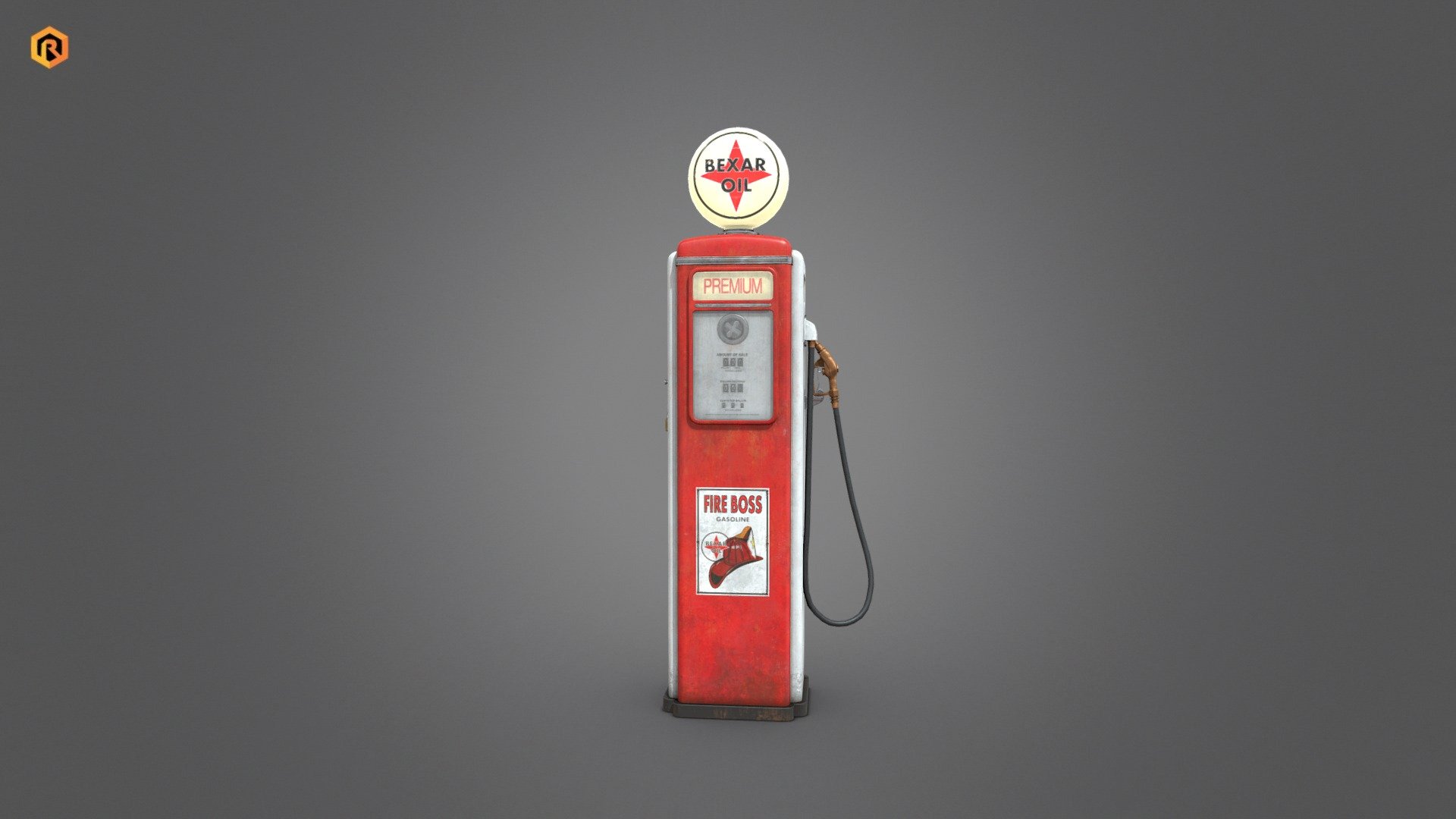 Vintage Gas Pump - Download Free 3D model by Rescue3D Assets