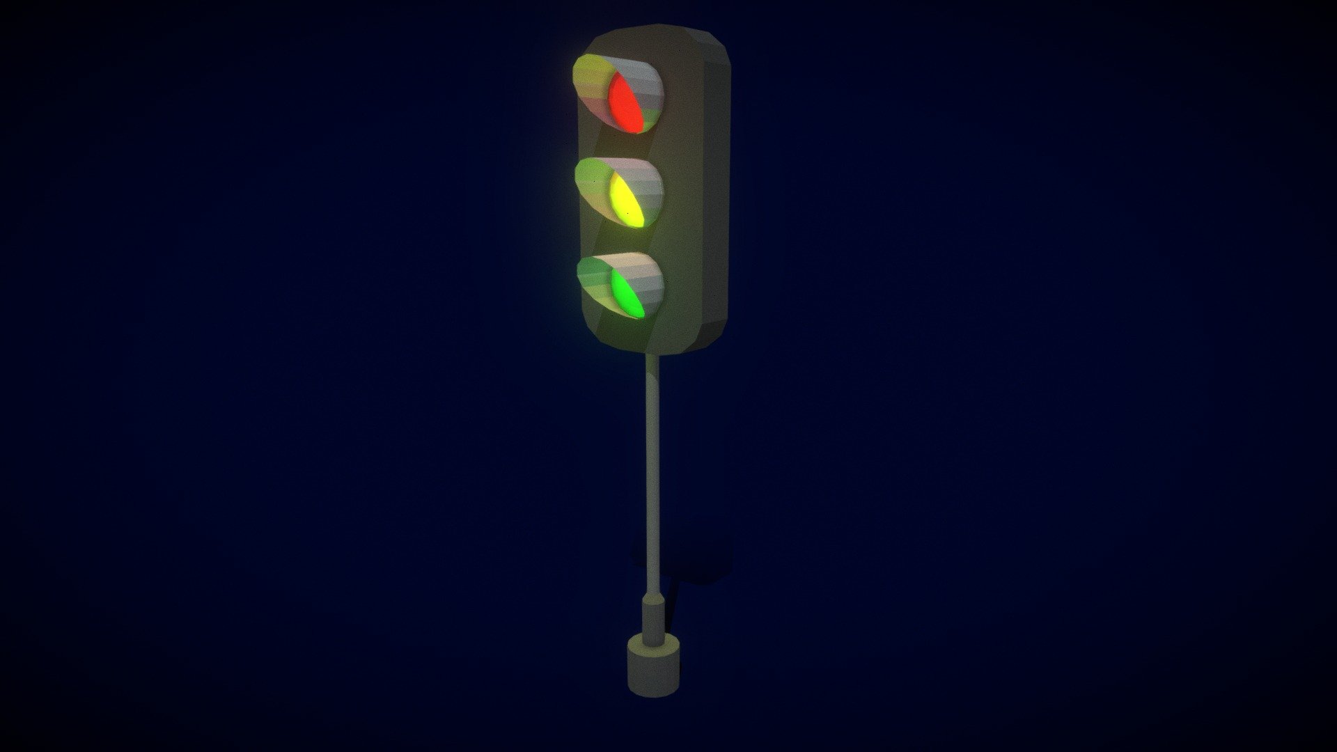 LowPoly Traffic Light Low Poly Free ! Download Free 3D model by