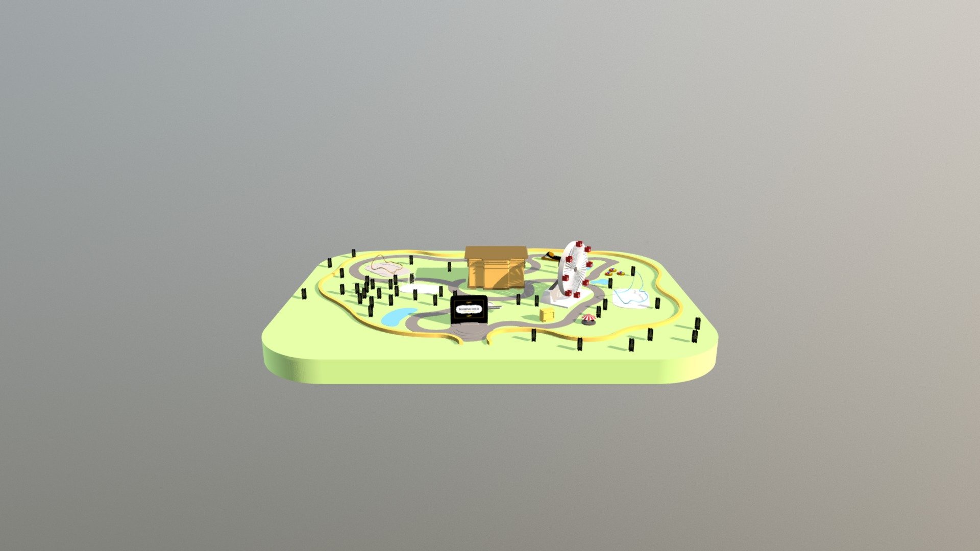 Amusement Park 3d Model By Bazuki 0099543 Sketchfab