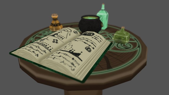 Texturing Assignment 1 - Alchemy Table 3D Model