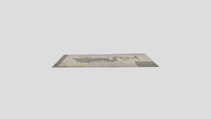 Ancient Roman Marine Animal Floor Mosaic 3D Model