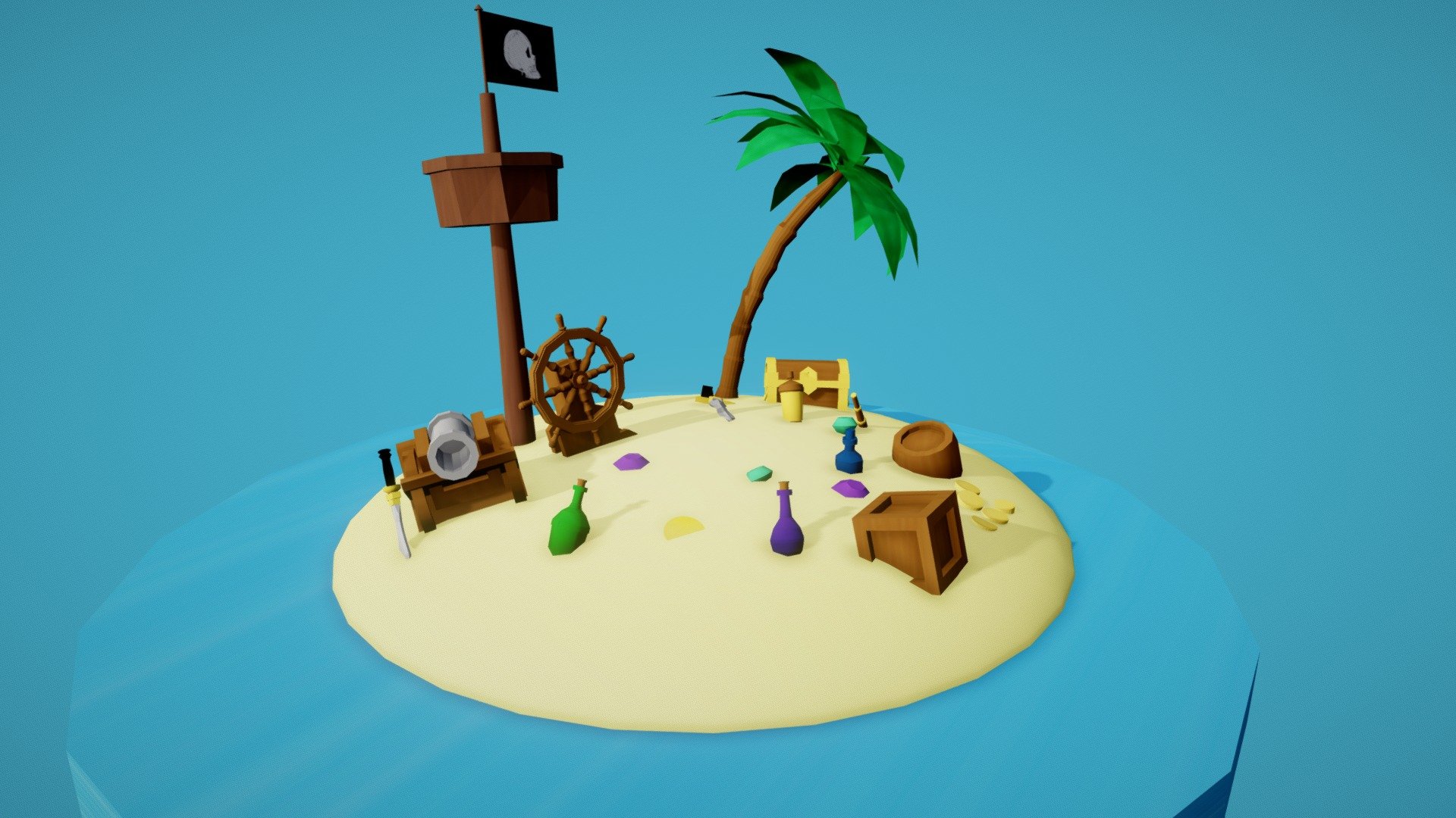 Pirate Island - 3D model by kfora [009d80d] - Sketchfab