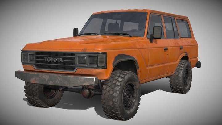 Old Toyota Land Cruiser HJ61 3D Model