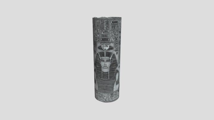 Egyptian Column texture 3D Model