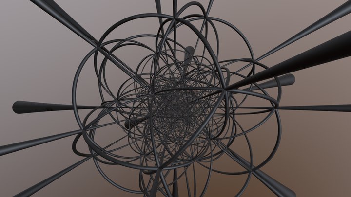 H4 Order-3 Rotation Axes 3D Model