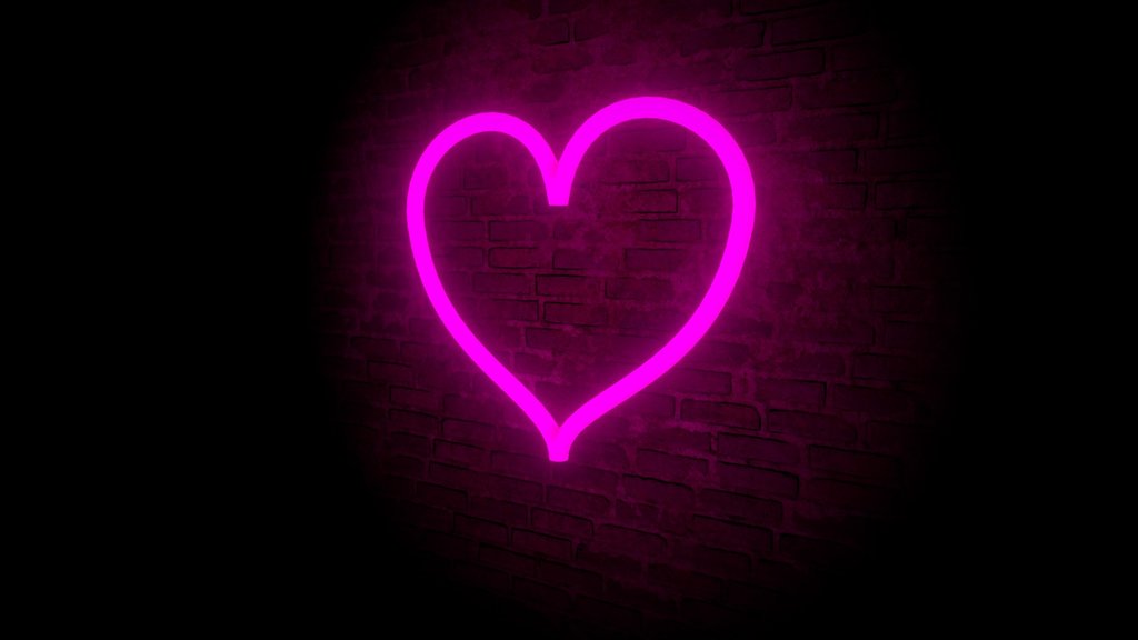 Neon heart (wall decoration)