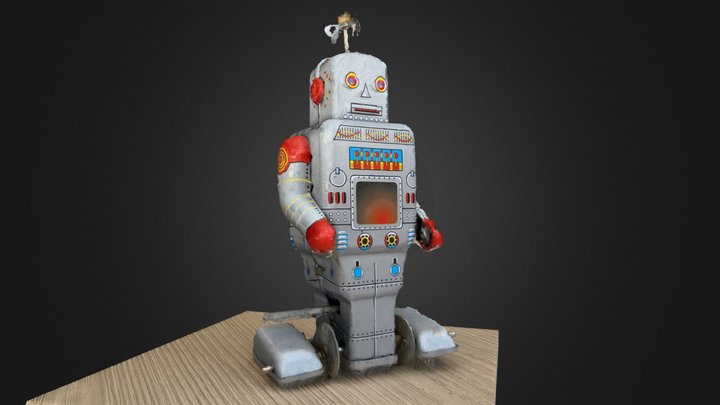 Vintage Robot Toy 3D Model