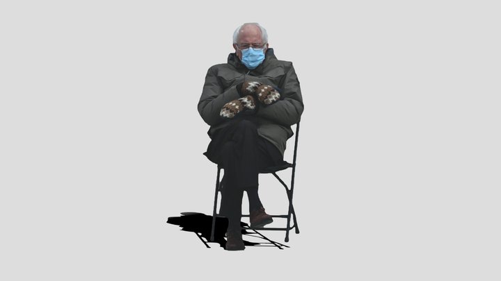 Sitting Bernie AR meme – Free 3D Model STL