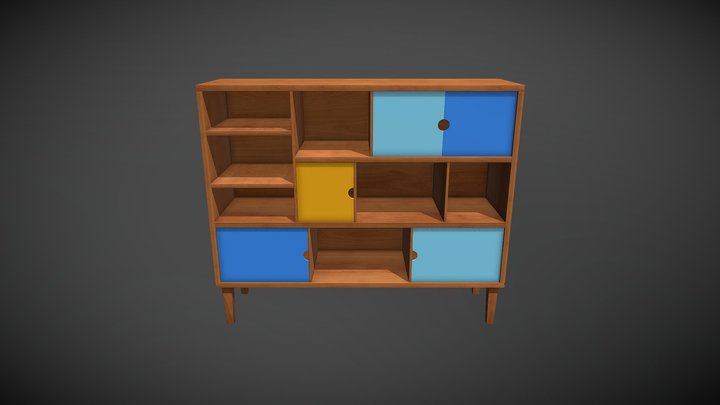 Kid Wardrobe Shelf 3D Model