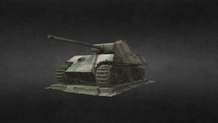 Pzkpfw V Panther 407 Grandmenil 3D Model