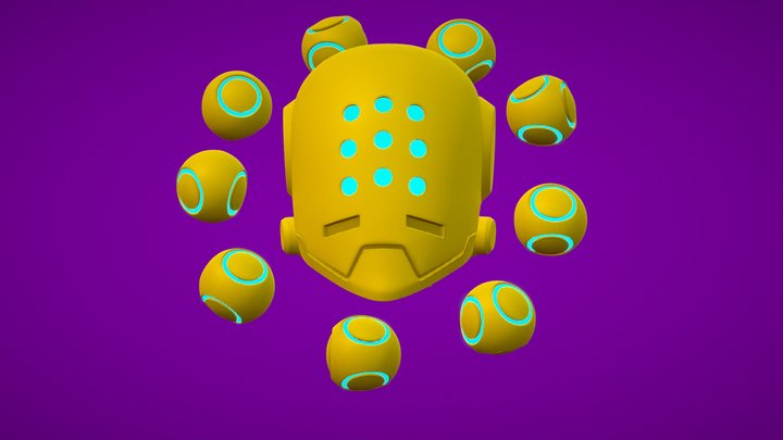 Chibi Zenyatta head 3D Model