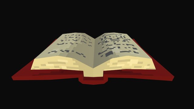 Book LowPoly Pixelart 3D Model