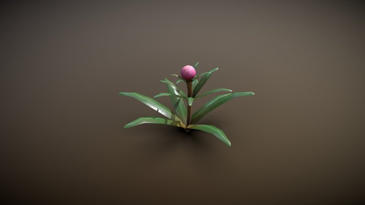 Free Low Poly Fantasy Plant 3D Model