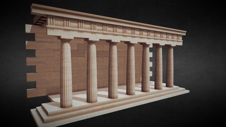 Parthenon Colonnade 3D Model