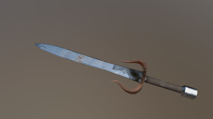 Very Rusty and Dirty Sword 3D Model