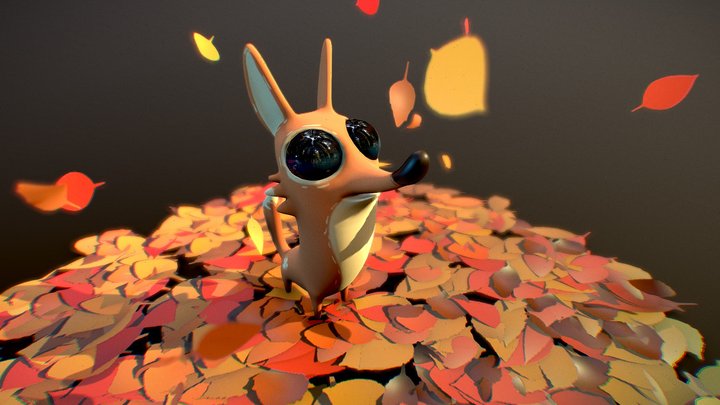 The Fox who loved the Autumn Leaves 3D Model