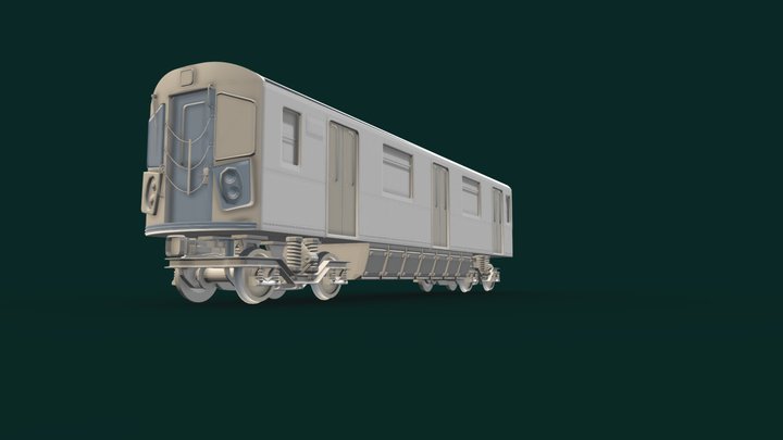 R142 subway car 3D Model
