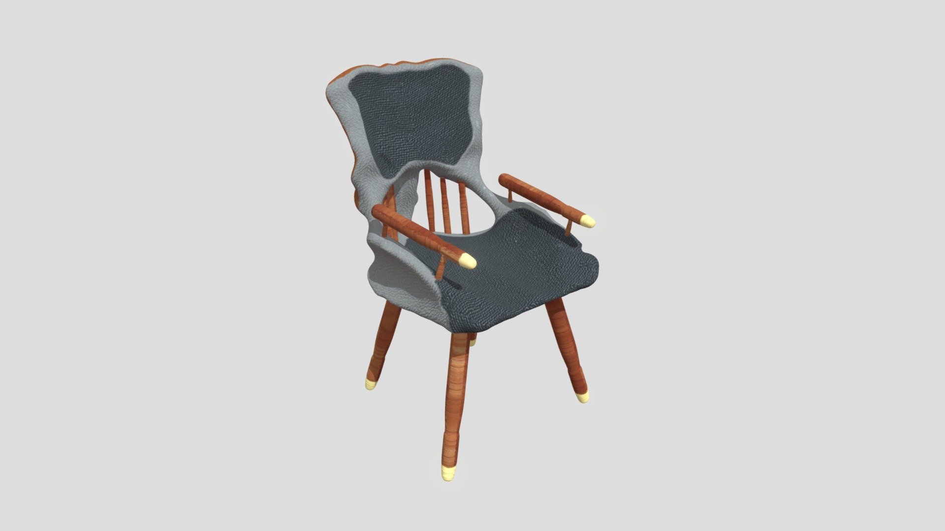 Leather Chair Sculpted in VR Download Free 3D model by