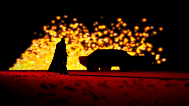 "The Batman" inspired scene | Low Poly