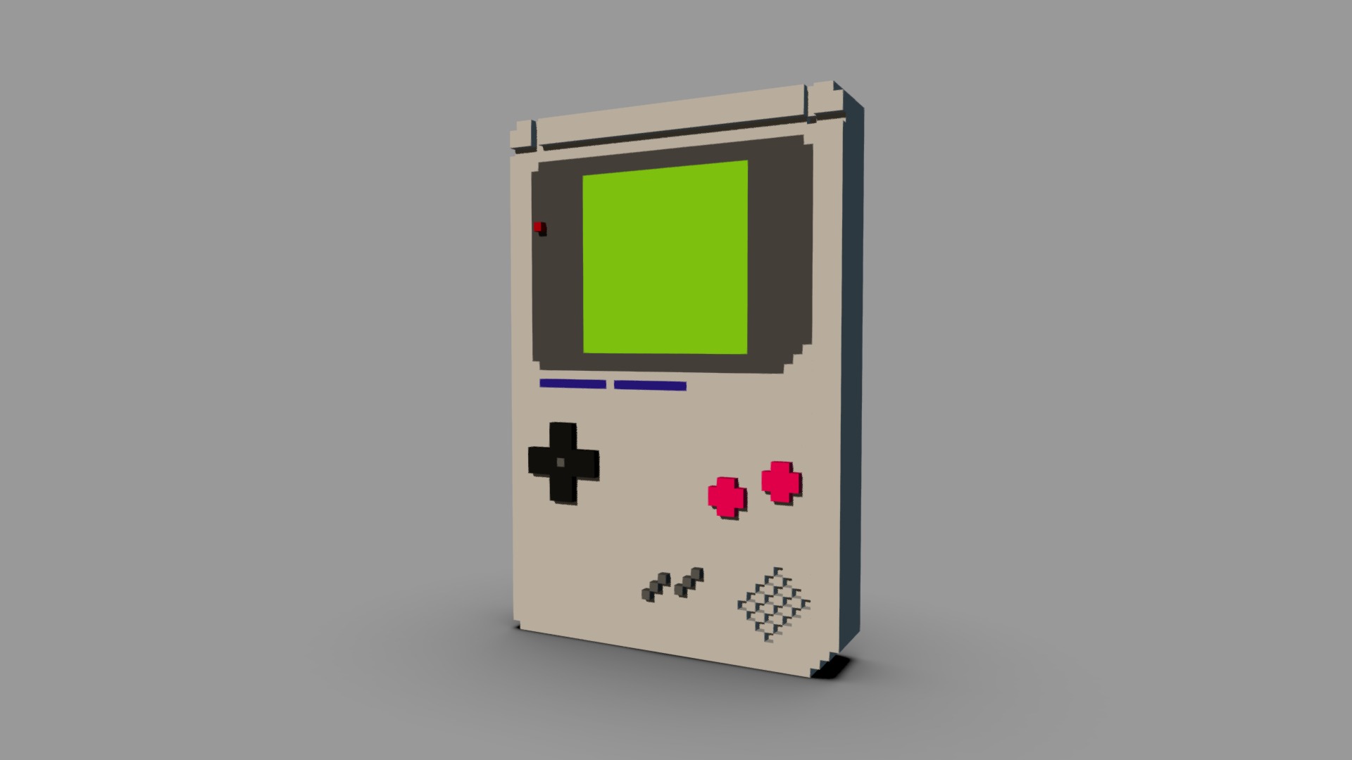 3D model Voxel Game Boy - This is a 3D model of the Voxel Game Boy. The 3D model is about icon.