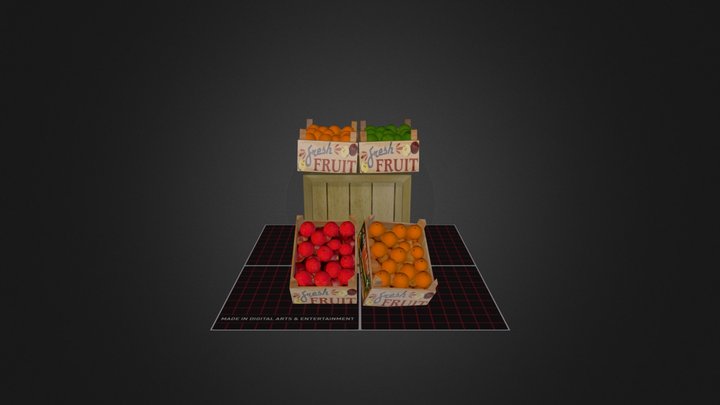 Examen 3D Prop FruitCrate 3D Model