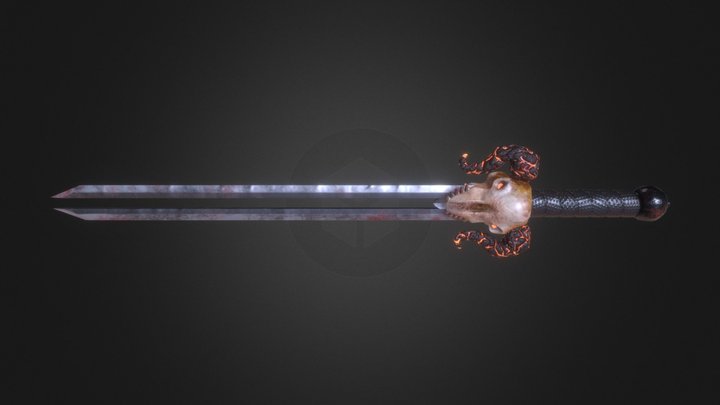 Lava Horn Sword 3D Model