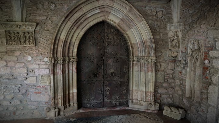 Porte gothique - Cloître d'Elne 3D Model