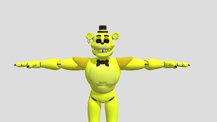 Glamrock Golden Freddy 3D Model