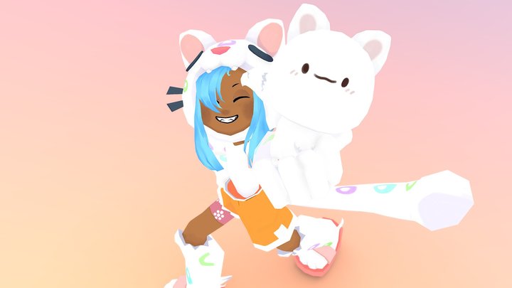 Cute Cat Girl! 3D Model