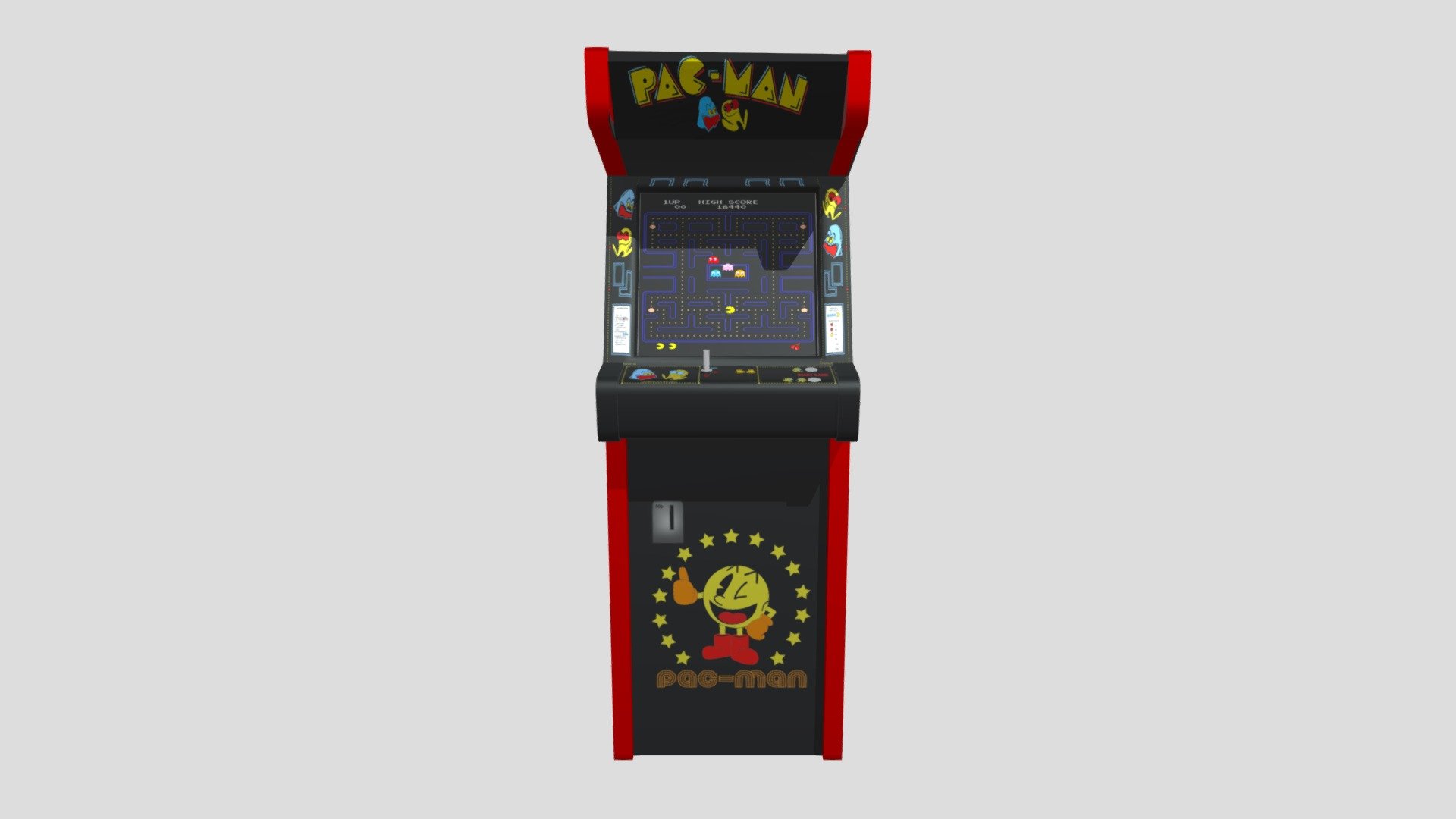 Pacman Arcade Machine (improved) - 3D model by bingus_uwu [00b16be ...