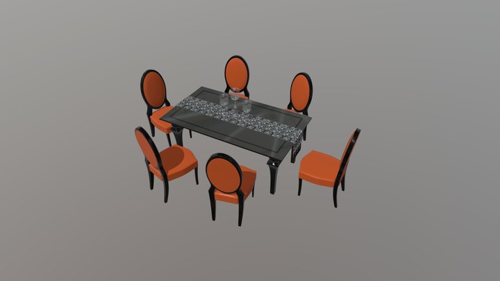 FY-紀梵希西餐桌 3D Model