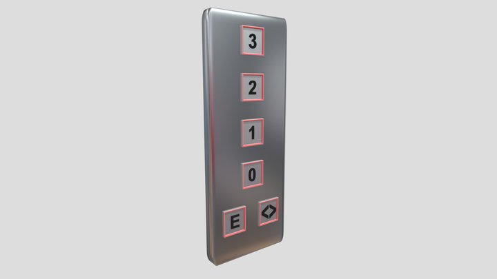 Elevator Control Panel 3D Model