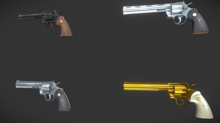 Revolver(PBR) 3D Model